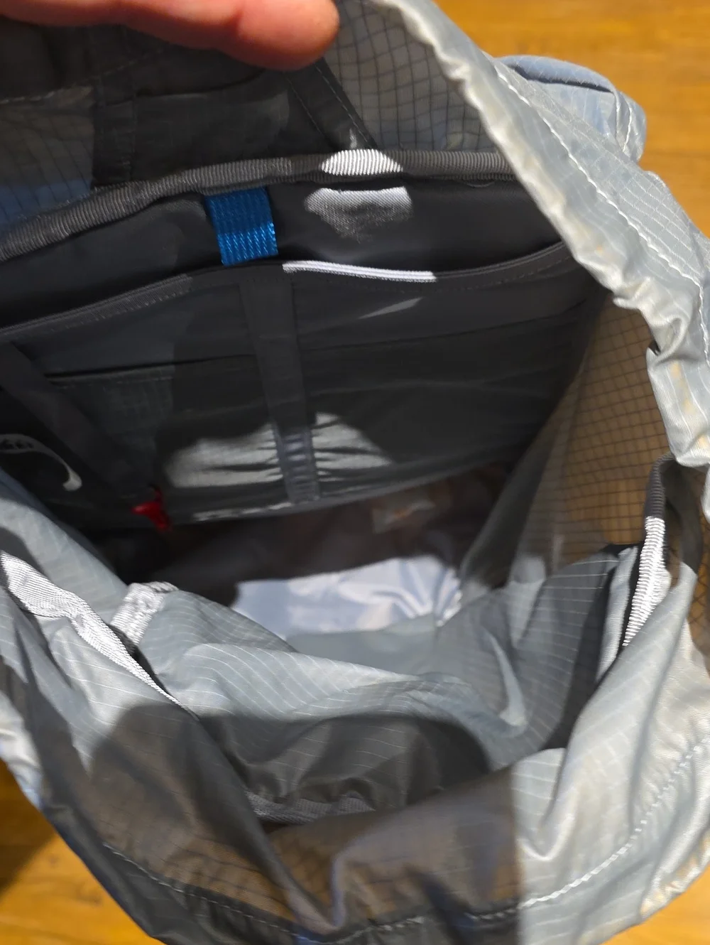 REI Gray Backpack with Yellow Logo Accents Flash 22